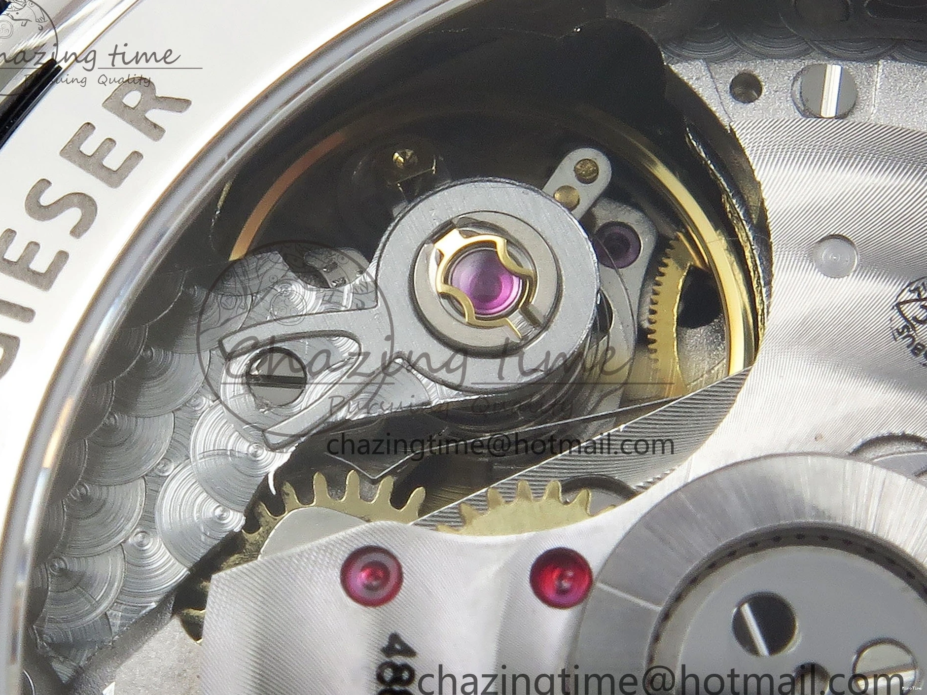 MIROTIME 1228 Portuguese Chrono IW3716 Z+F 1:1 Best Edition White Dial on Gray Rubber Strap A WrinkleFree 7014